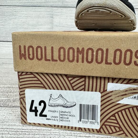 Woolloomooloo Men's Fraser ll Merino Wool Gray Slip On Sneakers Size 9-9.5 - Picture 4 of 11